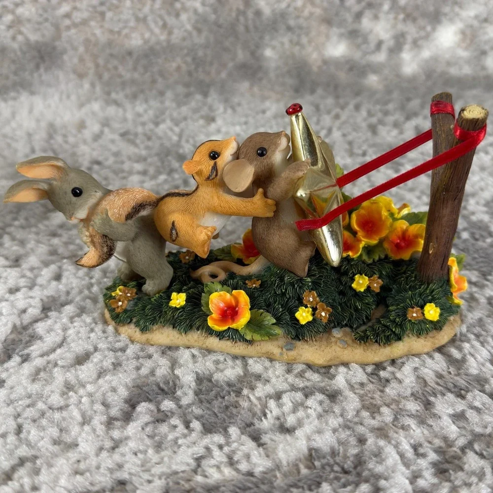 Fitz and Floyd Charming Tails Give It Your Best Shot 89/341 w/Box